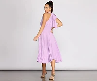 Garden Parties Pleated Midi Dress