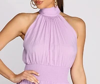 Garden Parties Pleated Midi Dress