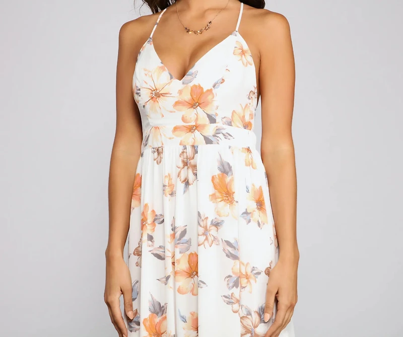 Spring Into Florals Maxi Dress
