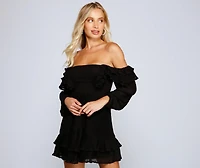Everyday Chic Ruffled Mini Dress