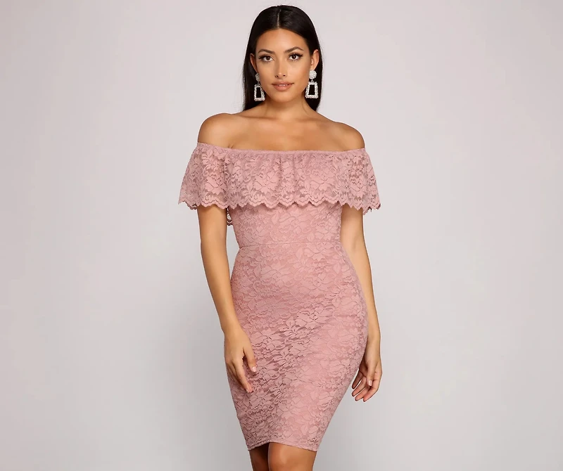 Stunner Lace Midi Dress