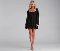 Go With The Flow Chiffon Skater Dress