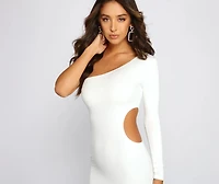 Timeless Chic One Shoulder Midi Dress