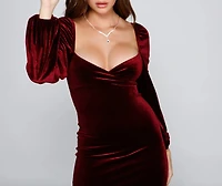 Chic Glamour Velvet Mini Dress