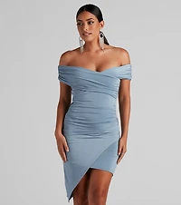 Smooth And Chic Wrap Mini Dress