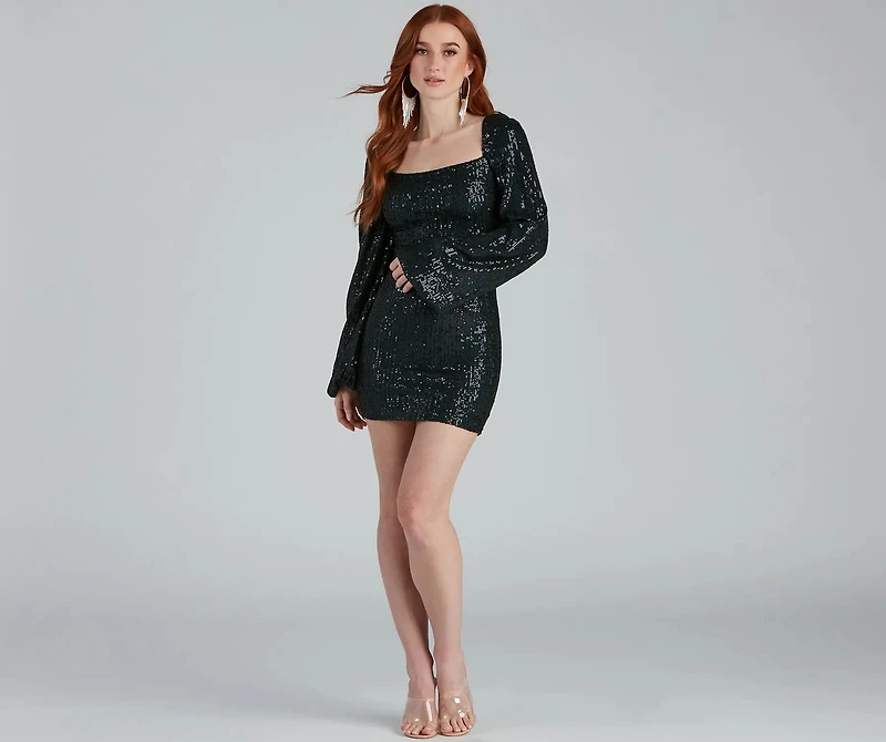 Sparkle Factor Sequin Mini Dress
