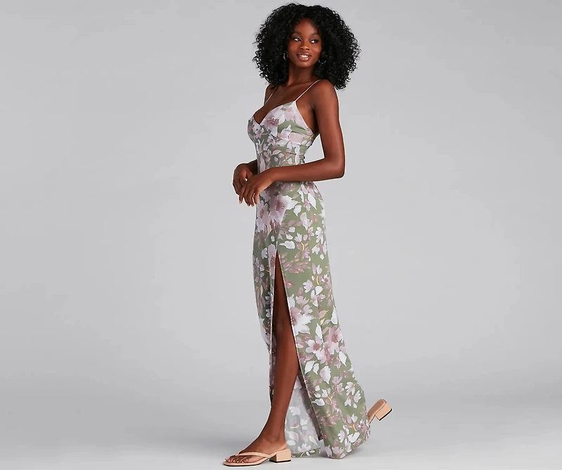 Chasing Sunsets Floral Maxi Dress