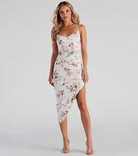 Natural Growth Floral Midi Dress