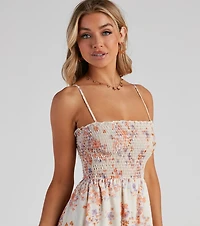Shift Seasons Floral Skater Dress