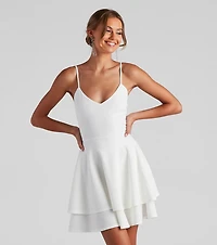 Simply Adorable Layered Skater Dress
