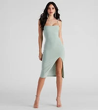 So Stunning Simple Knit Midi Dress