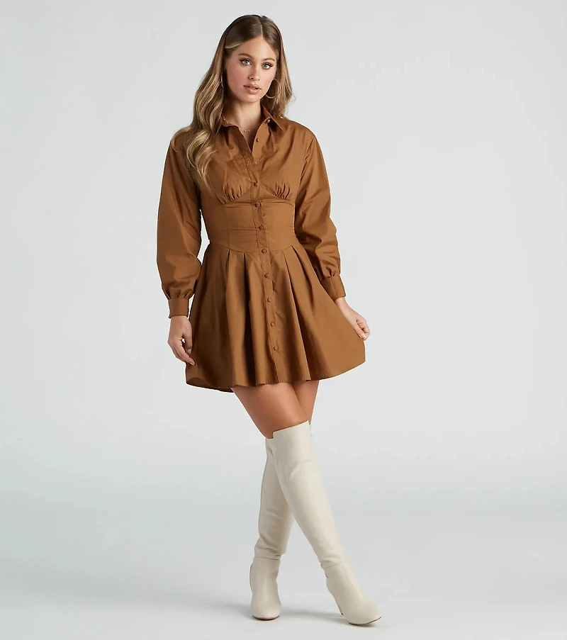 Fall Ritual Poplin Shirt Dress