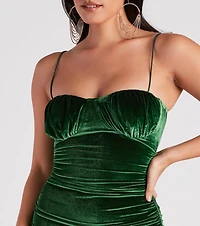 Main Character Vibes Velvet Dress