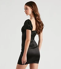 Sweet Style Satin Bodycon Mini Dress
