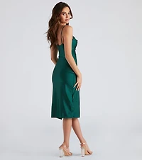 Sleek And Smooth High Slit Midi Dress