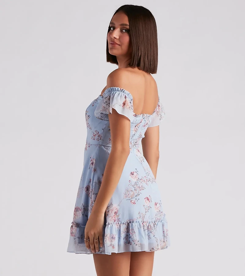 Easy Breezy Floral Chiffon Dress