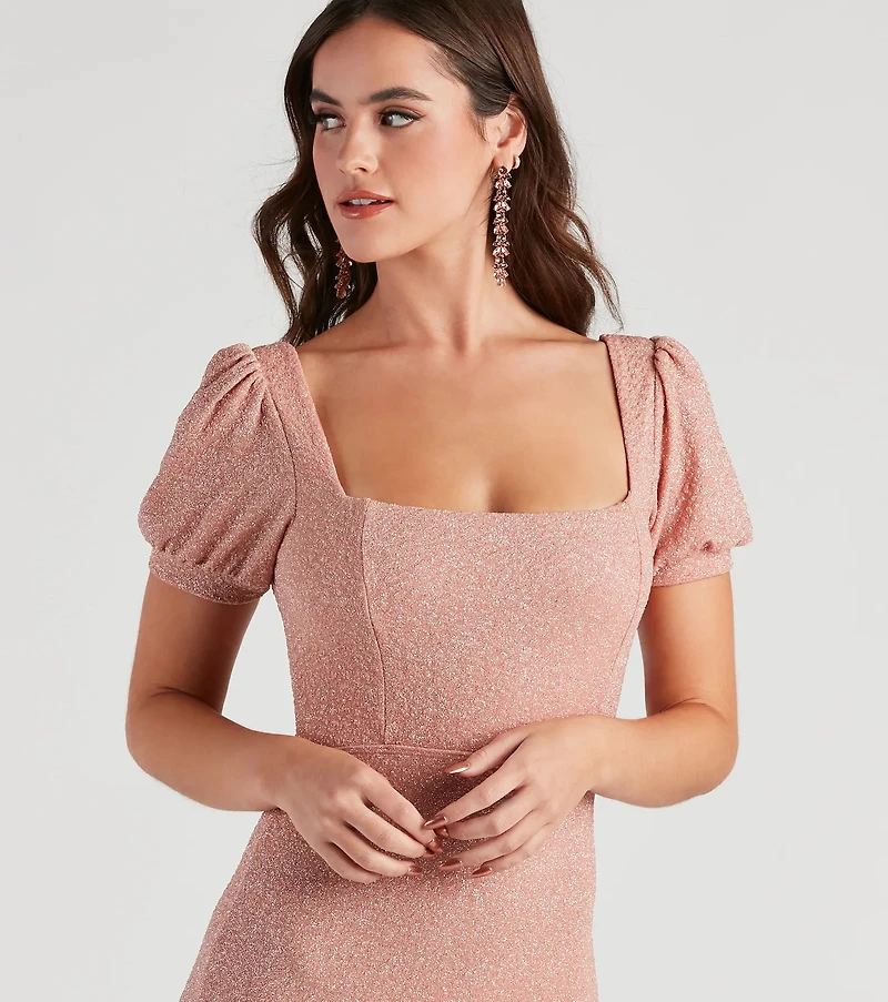 Make An Entrance Glitter Mini Dress