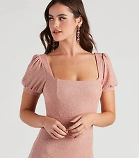 Make An Entrance Glitter Mini Dress