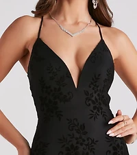 Darling Diva Velvet Floral Dress