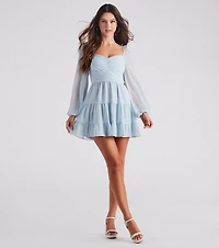 Effortless Muse Chiffon Skater Dress
