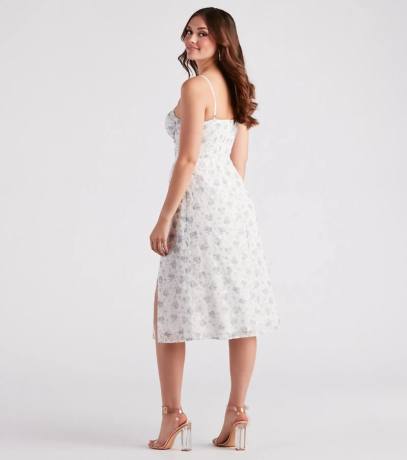 Floral Day Dream Chiffon Midi Dress