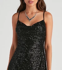 Glitzy Moves Sequin Mini Dress