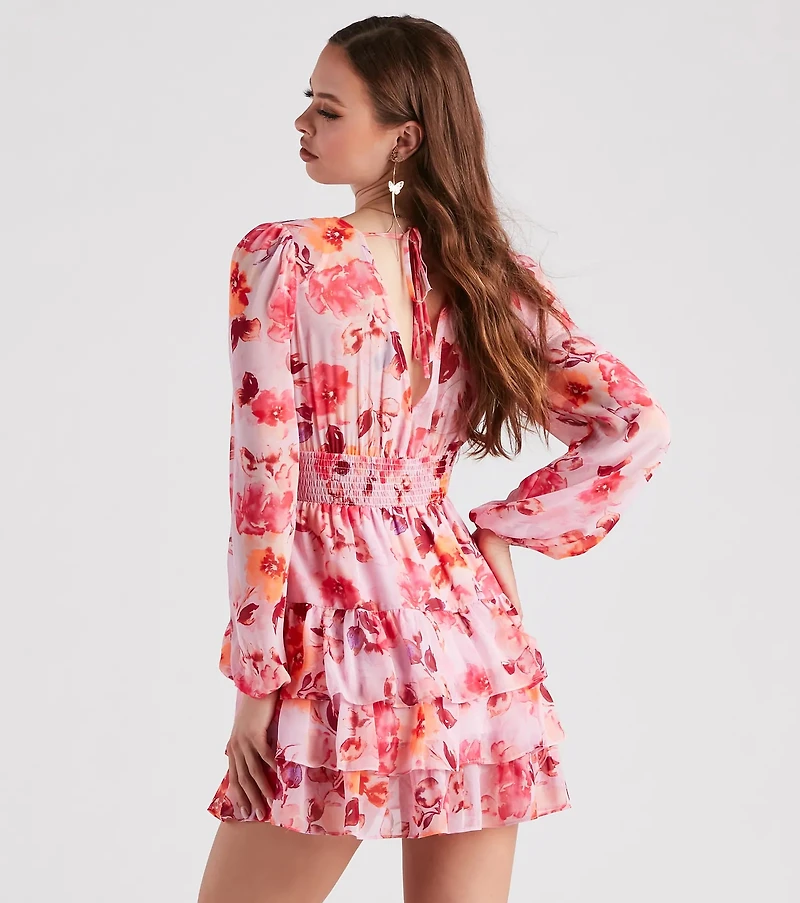 Spring Full Swing Floral Skater Dress
