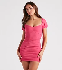 Total Sweetheart Mesh Short Dress