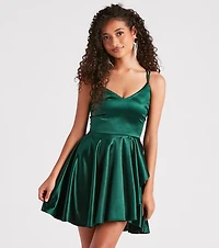 Dancing Diva Satin Skater Dress
