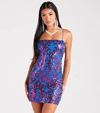 Live It Up Sequin Mini Dress