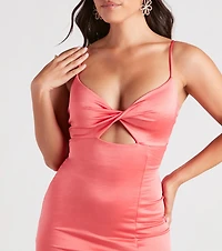 Feeling Pretty Silky Knit Midi Dress