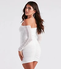 Showstopping Rhinestone Mini Dress