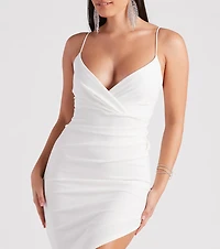 Revel Crepe Surplice Midi Dress