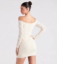 A Lil Shimmer Sequin Lace Dress
