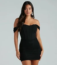 Perfect Silhouette Corset Bodycon Mini Dress