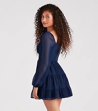 Effortless Muse Chiffon Skater Dress