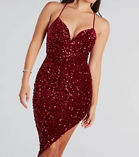 The Way You Sparkle Sequin Lace-Up Midi Dress