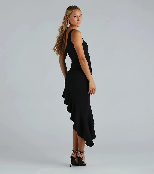 the occasion by old navy one shoulder midi dress The Occasion by Old Navy One-Shoulder Midi Dress