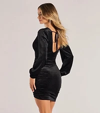 Glam RSVP Velvet Glitter Mini Dress