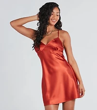 Forever Timeless Satin A-Line Slip Dress