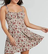 Love's The Air Floral Chiffon A-Line Dress