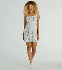 Love's The Air Floral Chiffon A-Line Dress