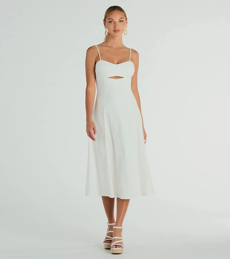 Sensational Delight Sweetheart Cutout Midi Dress