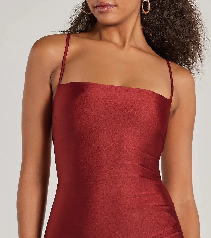 Love The Way Lace-Up Midi Dress