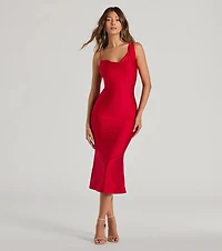 Chic The City Cowl Neck Midi Dress