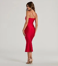 Chic The City Cowl Neck Midi Dress