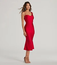 Chic The City Cowl Neck Midi Dress