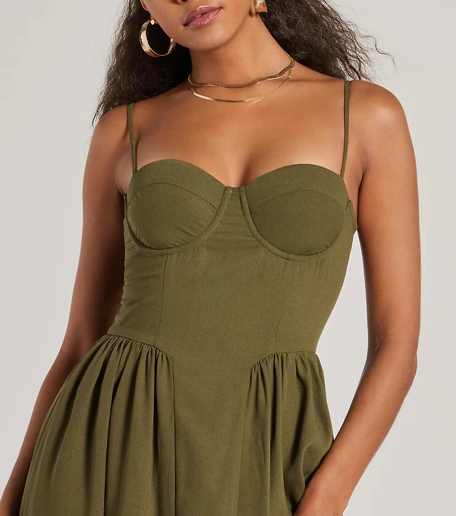 rhiannon corset top midi dress Francesca's Brand Name:Heidi Klein Subcollection/invitada Allegra Satin Tie Shoulder