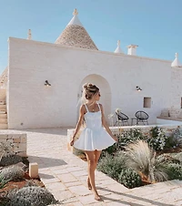 So Darling Woven Drop-Waist Skater Dress