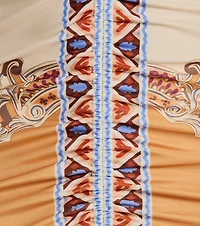 Vibrant Side Geometric Print Bodycon Midi Dress